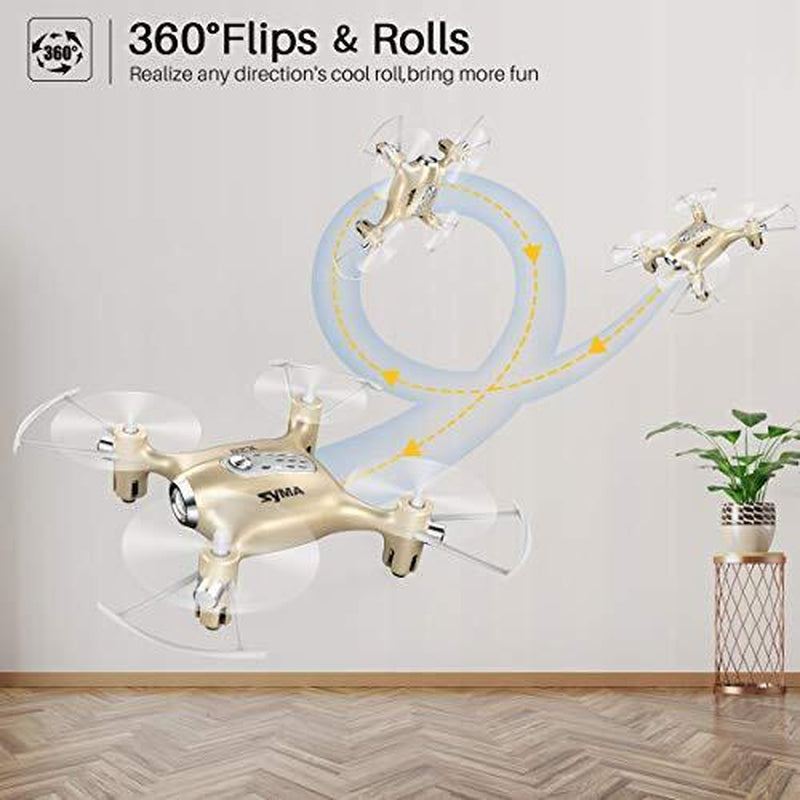 Pocket Drones for Kids with Headless Mode,Altitude Hold,3D Flip,2.4Ghz Gold
