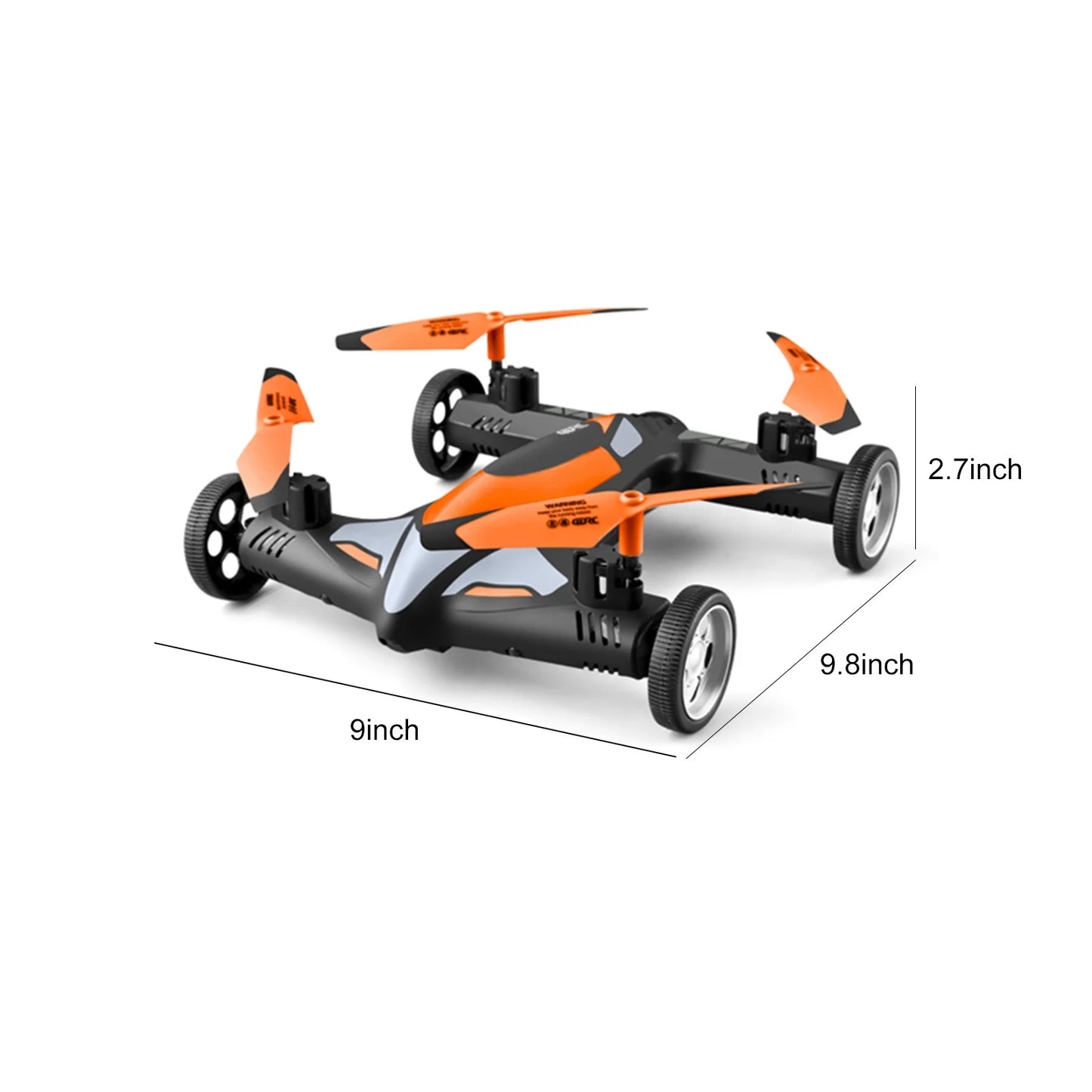 Enhanced Dual 1080P WiFi Camera Drone with Remote Control Quadcopter and Ground Vehicle, Featuring 360° Rolling and LED Speed Lights