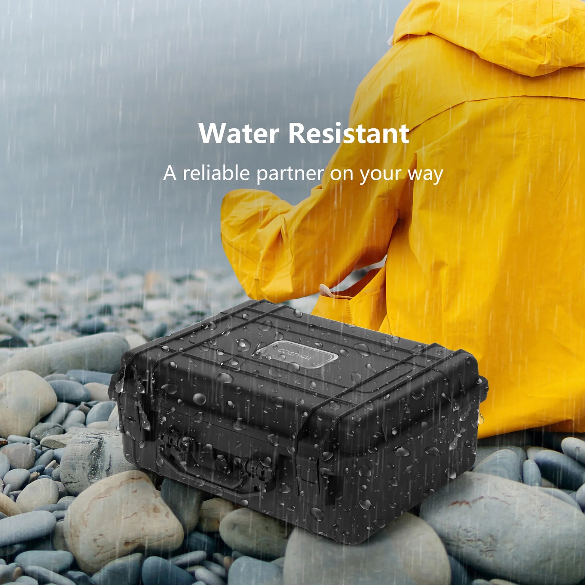 13.5-Inch Multi-Purpose Hard Case Camera Carrying Box W/Customizable Foam IP66 Waterproof