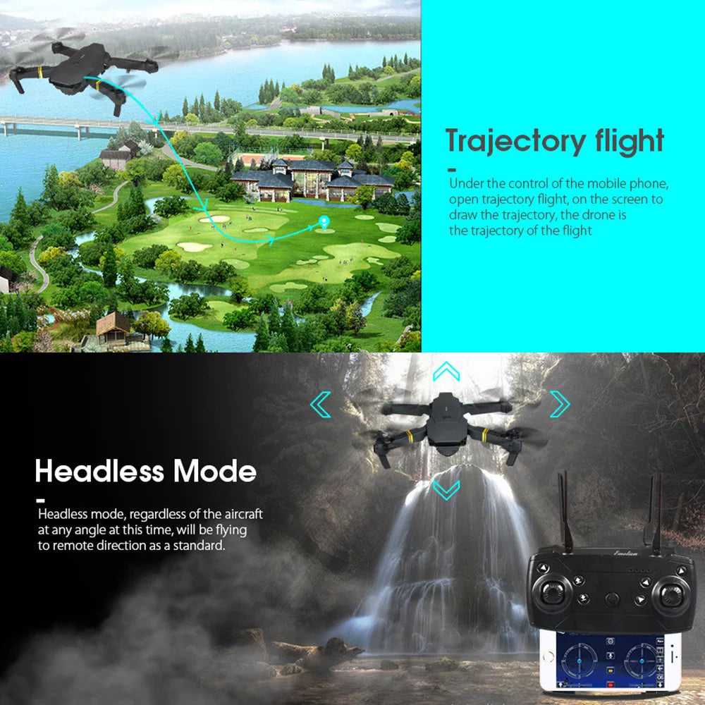 4K Camera Drone for Adults - WiFi FPV RC Quadcopter with Multiple Flight Modes, 3D Flip, Foldable Design, Ideal for Kids and Beginners, Features Headless Mode and One-Key Start