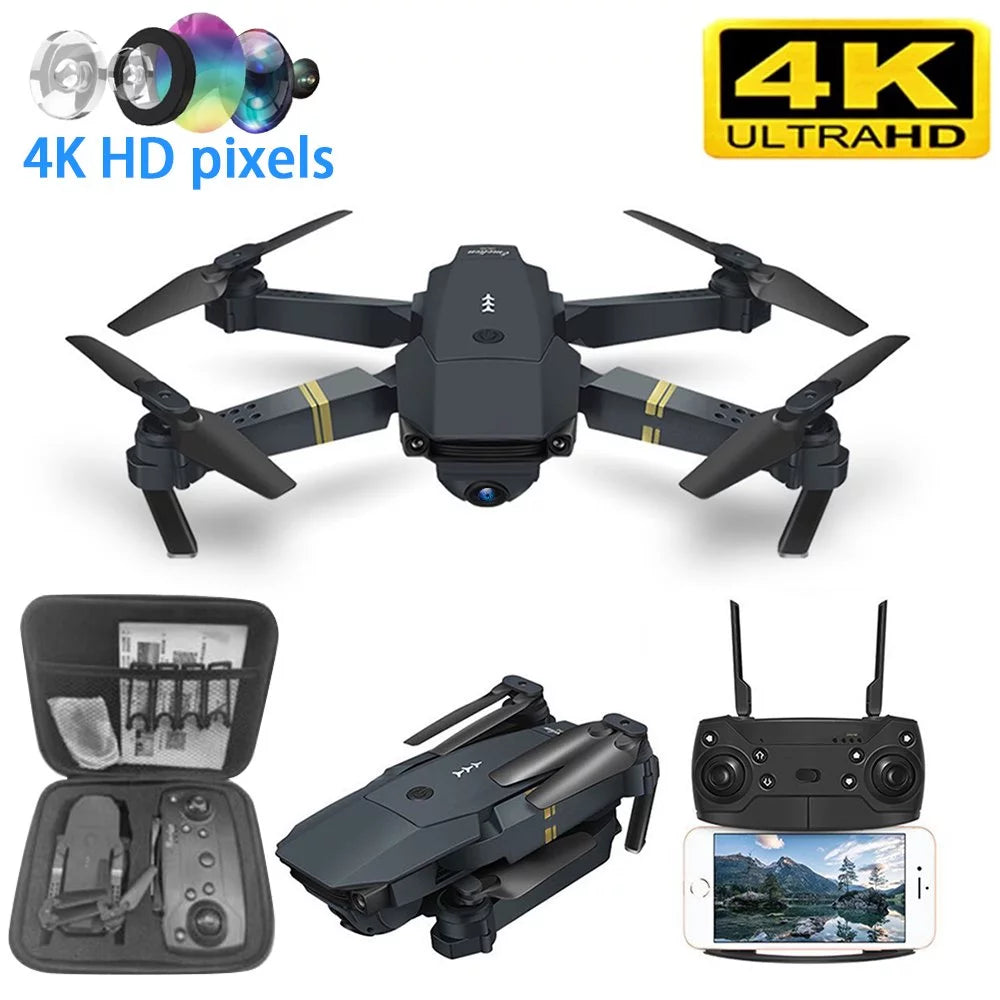 4K Camera Drone for Adults - WiFi FPV RC Quadcopter with Multiple Flight Modes, 3D Flip, Foldable Design, Ideal for Kids and Beginners, Features Headless Mode and One-Key Start