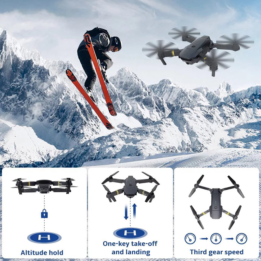 4K Camera Drone for Adults - WiFi FPV RC Quadcopter with Multiple Flight Modes, 3D Flip, Foldable Design, Ideal for Kids and Beginners, Features Headless Mode and One-Key Start